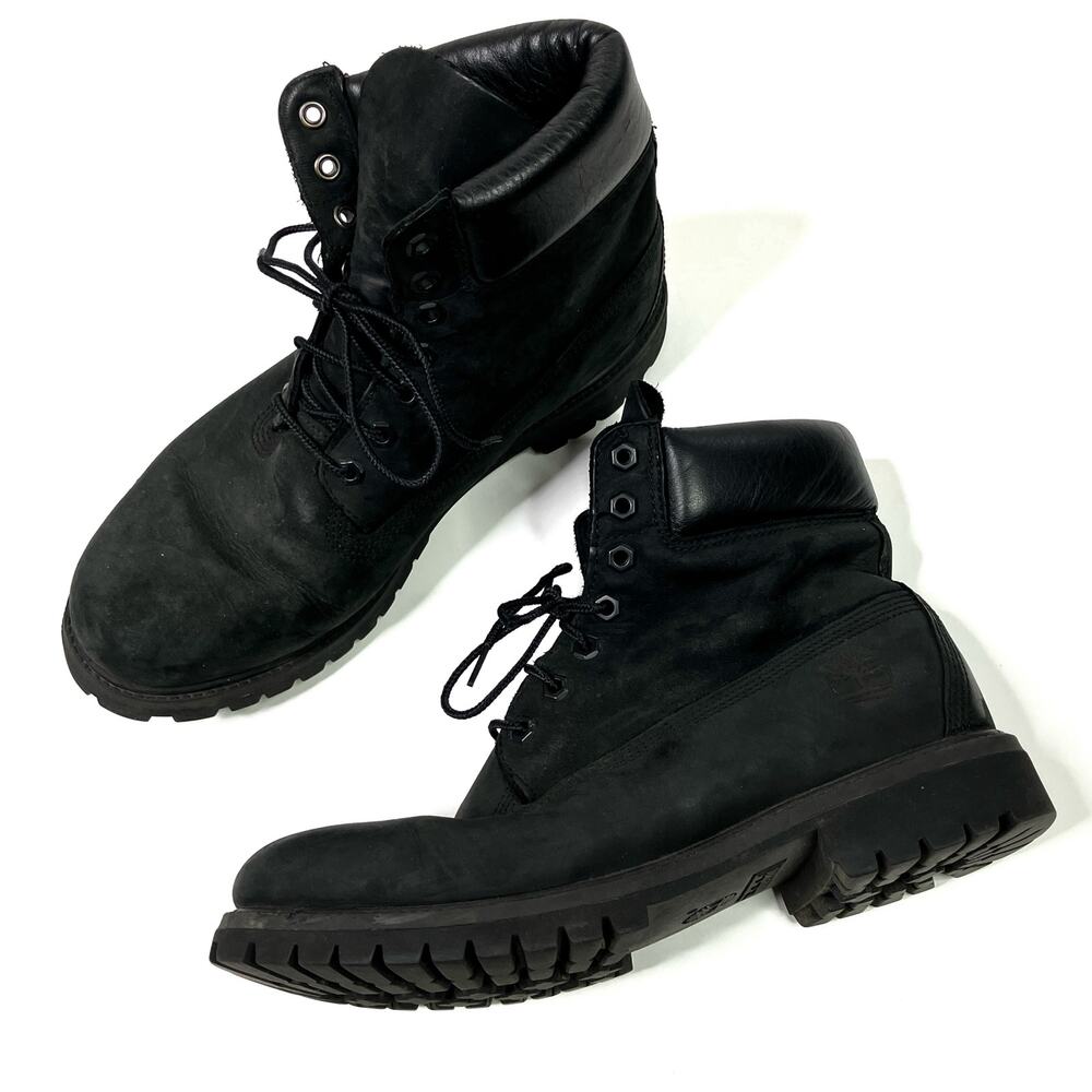 Timberland Black Primaloft Genuine Leather Suede Lace Up Boots Mens 10.5